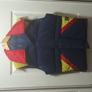 Vintage 1970s Men's Hansa Brānta by Stearns Color Block Puffy puffer Vest Medium